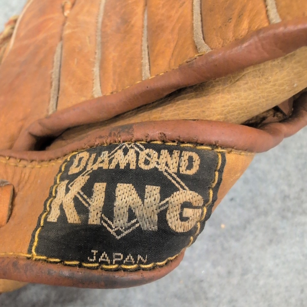 Diamond King S-204 Vintage Leather Baseball Glove Right Hand Throw Brown Japan - Picture 7 of 7